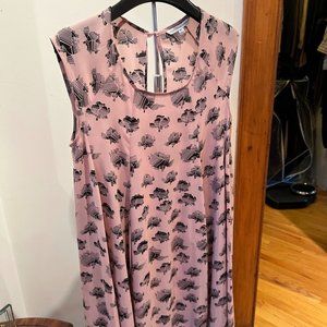 Rebecca Minkoff Pink Dress with Black Print, XS